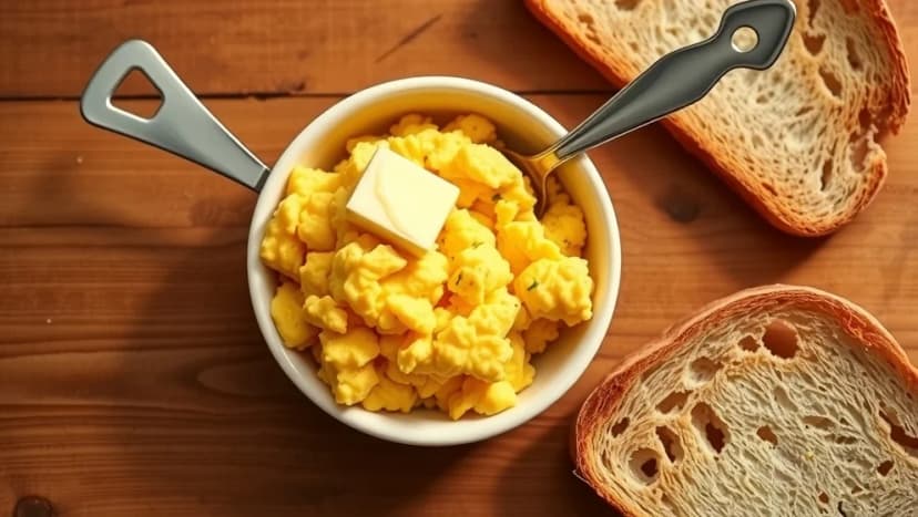 Äggröra recept för en portion